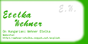 etelka wehner business card